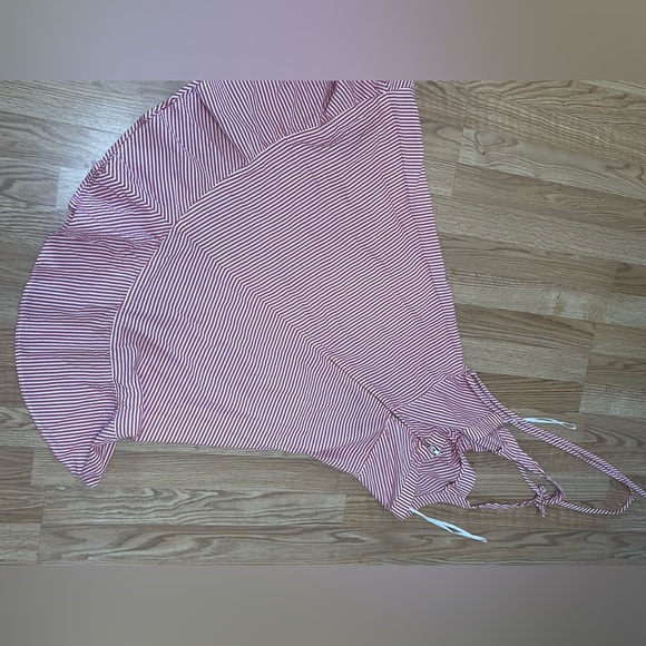 Marc Jacobs - Red & White Striped Seersucker Halter A-Line Dress - Picture 5 of 9